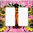 thumbnail image 6 of Metal Light Switch Plate Cover Unique Floral Lady Bug Pink BUT015, 6 of 13