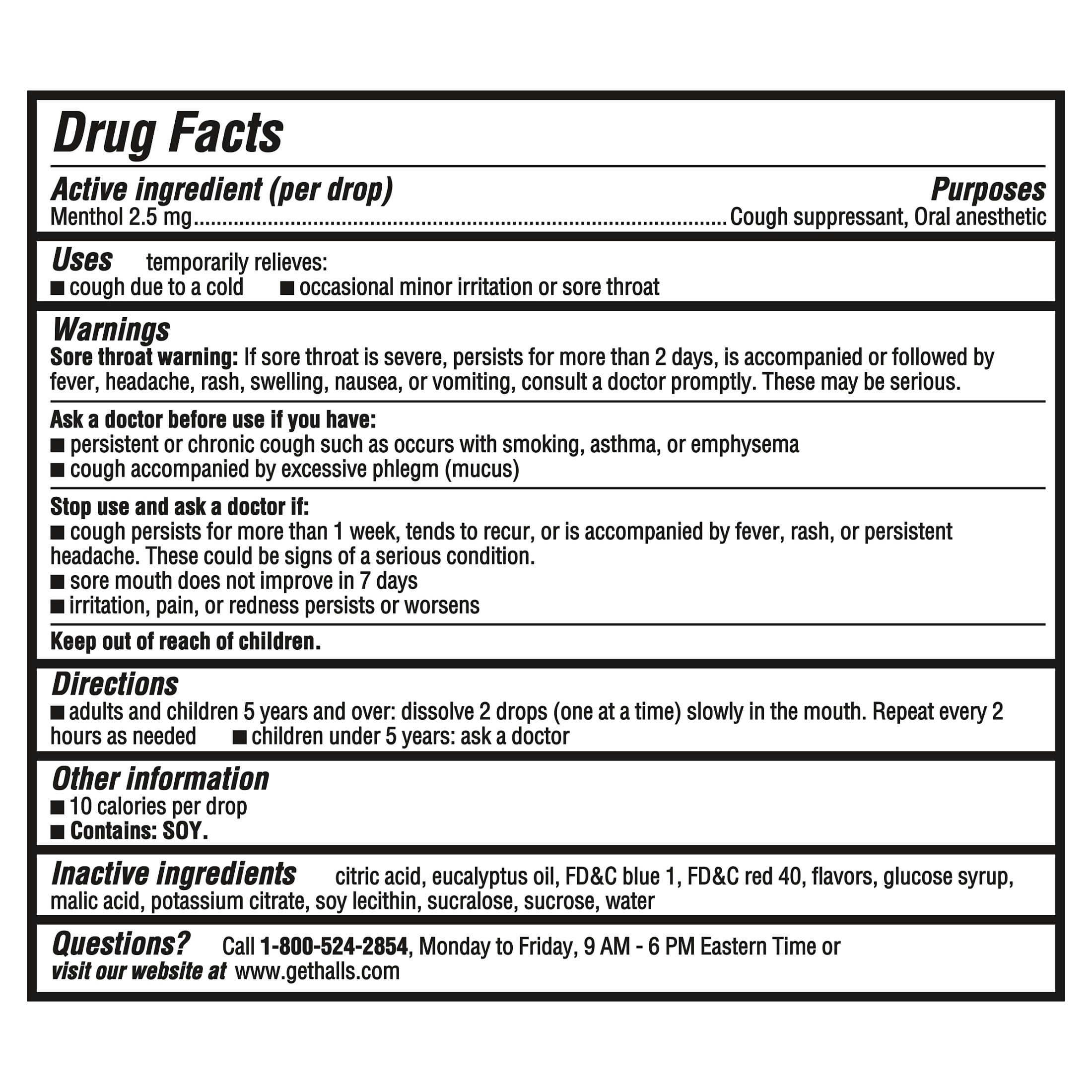 HALLS Throat Relief Blueberry Cough Drops, FSA/HSA Eligible, Value Pack, 80 Drops