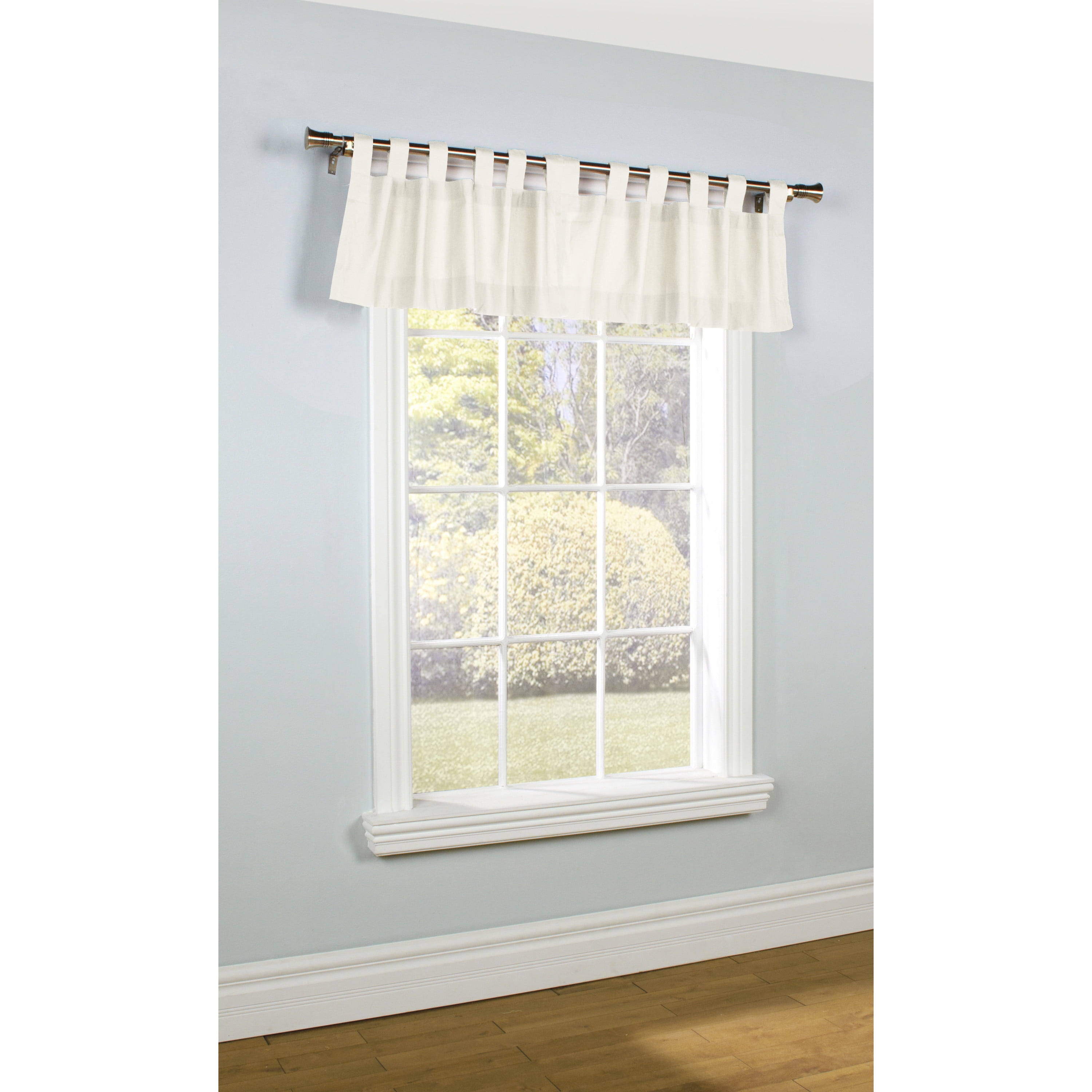 Winmate Insulated Cotton Tab Top Valance 40" x 15" in White