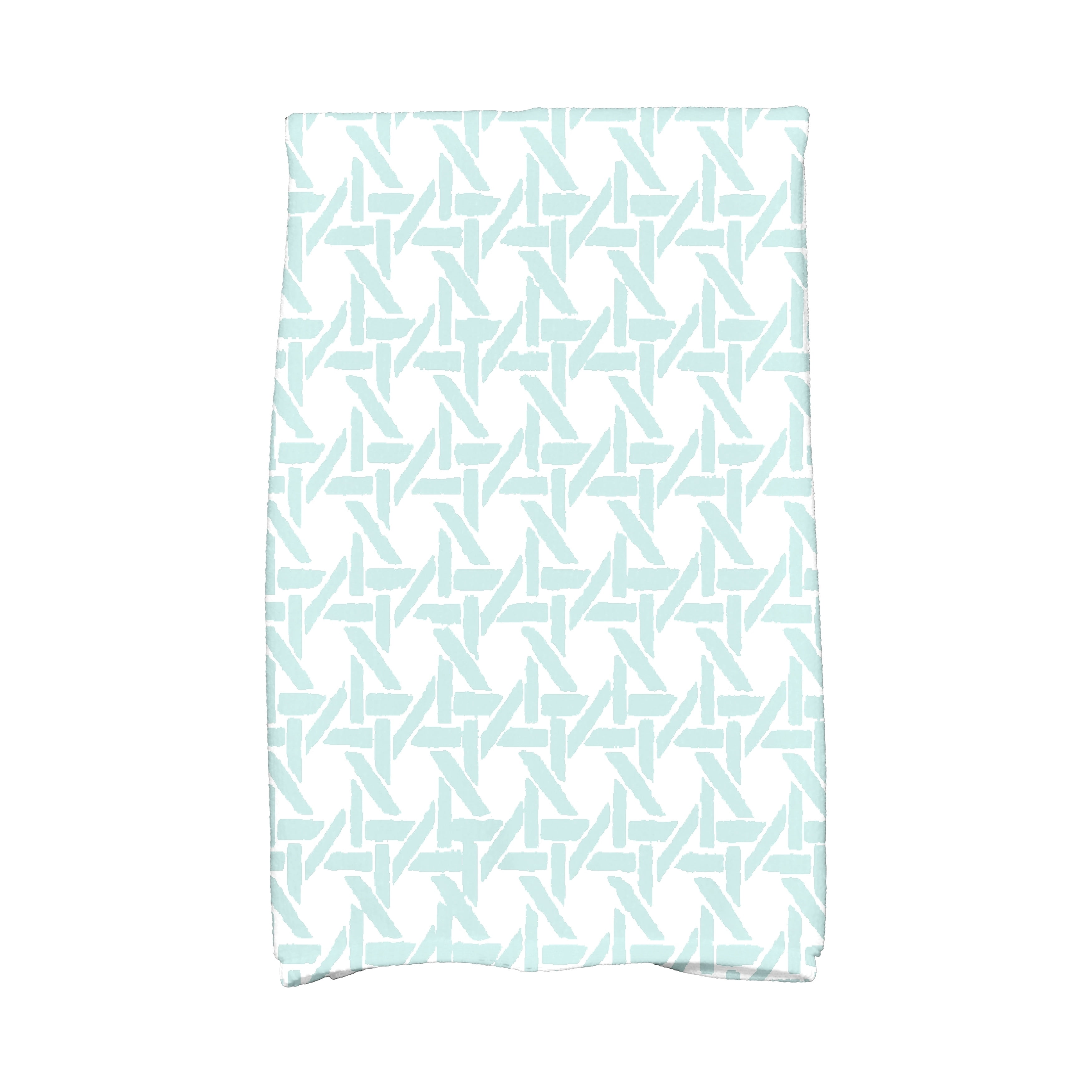 Simply Daisy, 16 x 25 inch, Rattan Geometric, Geometric Print Kitchen Towel, Pink