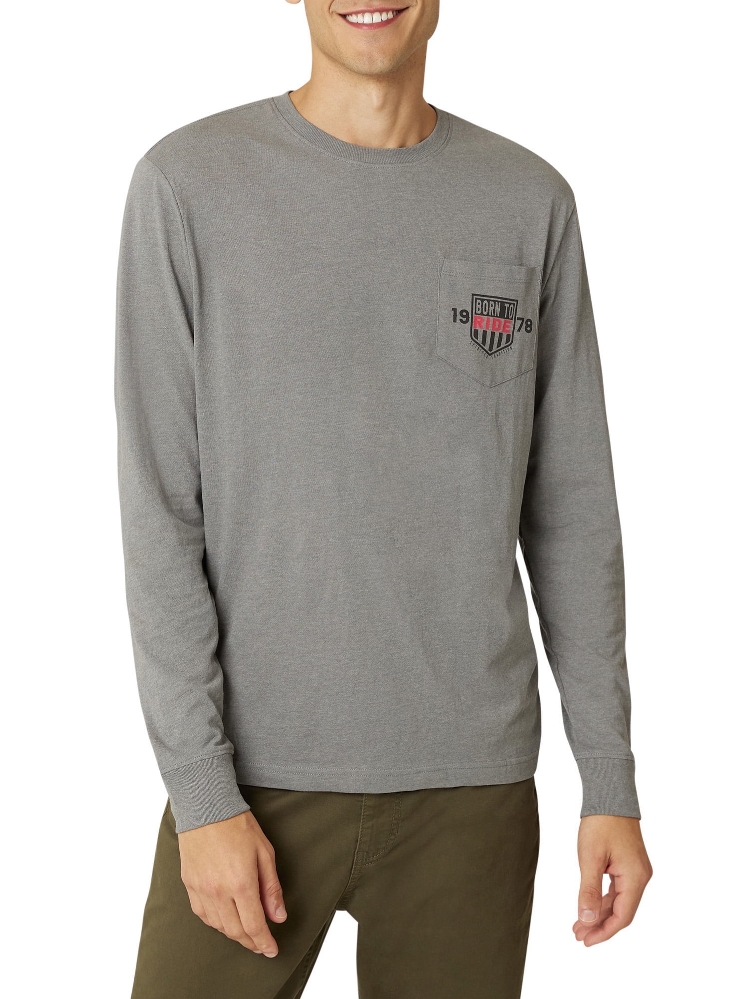 Chaps Men's Long Sleeve Graphic Tee -Sizes XS up to 4XB - Walmart.com