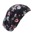 thumbnail image 3 of Sombrero de Quimioterapia para La Pérdida de Cabello con Turbante de de Doble Capa - Negro, talla inconfundible Salvador Turbante de algodón para envolver la cabeza, 3 of 8