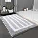 thumbnail image 2 of Bathroom Mat Plush Water Absorption Quickly, Can Be Washed Non-slip Bath Pad, Black And White 40x60cm, Warm And Comfortable, 2 of 5