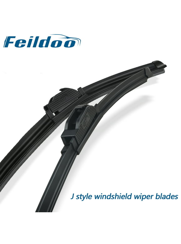 Feildoo 24 in & 19 in Windshield Wiper Blades Fit For Mercury Milan 2010 24"&19" Premium Hybrid Wiper Replacement For J U HOOK Wiper Arm, Car Front Window (Pack of 2), FL4829EB