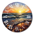 thumbnail image 2 of Designart "Beach Golden Sands Painting I" Nautical & Beach Oversized Wall Clock, 2 of 5