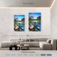 thumbnail image 4 of Elephant Stock Merced Riverside Wall Art - Vertical Multi Panel Canvas - Living Room Wall Decor - Nature Multi Panel - Gray And Blue Decor - 42" x 65", 4 of 8