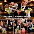thumbnail image 4 of Cocktail Bar Set Kit, 7 Piezas Utensilios de Bar, Coctelera de Acero Inoxidable 304 con Filtro Integrado, Jigger, Machacador, Cuchara Mezcladora y Vertedores, Coctelera de Cóctel Hogar Mezclar Bebidas, 4 of 4