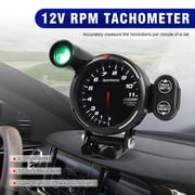 3.5 80mm Tachometer Gauge High Speed Stepper Motor RPM Rev Counter 7 Color LED