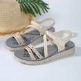 thumbnail image 4 of WILLBEST Sandalias De Mujer Elegantes Con Correas Ajustables Para Uso Diario Informal, Calzado De Verano Plano Y Cómodo Para Combinar Con Jeans, 4 of 6