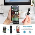 thumbnail image 3 of 3 In 1 Wireless Lavalier Microphone for iPhone Android 3.5mm for radio Live Recording Noise Reduction Mini Mic Widely Compatible, 3 of 5
