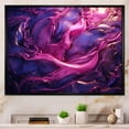 thumbnail image 2 of Designart "Crystal Essence in Pink and Purple Marble III" Oversized Abstract Framed Wall Art - Modern Pink Abstract Marble Entryway Framed Wall Art Print, 2 of 7