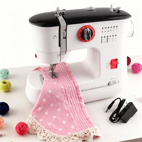 Sewing Machine, 12 Needle Electric Sewing Machine Mini Two-thread Sewing Machine Foot Pedal US 110V, 519 Sewing Machine to Meet Sewing Needs