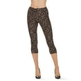 thumbnail image 2 of MeMoi Leopardito Capri Leopard Cotton Blend Leggings - Womens - Female (Medium/Large, Leopard), 2 of 3
