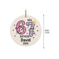thumbnail image 2 of 67 Ornament,Six Seven Christmas Ornament 2025,67 Christmas Ornament,2D Acrylic Santa Hat 6 7 Meme Christmas Tree Ornament,Funny 67 Teen Slang Ornaments, 2 of 5