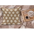 thumbnail image 2 of Tan Fluffy Throw Pillow Cushion Cover, Big Polka Dots on Grunge Backdrop Off White Shabby Simple Old Fashioned Distressed Retro, Decorative Square Pillow Case, 28" x 28", Tan Cream, by Ambesonne, 2 of 5