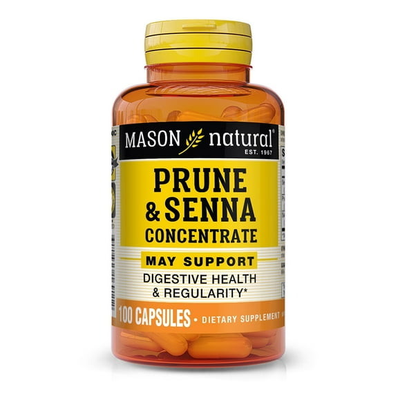 Mason Natural Prune Senna Concentrate - Natural Laxative, 100 Capsules
