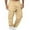 Beige, variant on Ecqkame Cargo Pants for Men Solid Casual Multiple Zipper Button Pockets Outdoor Fitness Cargo Pants Men's Pants Khaki B XXL