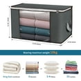 thumbnail image 2 of 90 Liter Clothing Storage Bags - 2 Pieces, with Durable Handles and Zipper, Moving Bags for Clothes, Quilts, Sheets, Pillows, Gray, 2 of 7