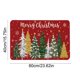thumbnail image 3 of Felpudo navideño | Felpudo antideslizante de poliéster rojo | Alfombra de bienvenida duradera, resistente a la suciedad y al agua | Decoración para interiores y exteriores, entradas, porches, patios, 3 of 6
