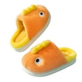 thumbnail image 5 of Ccpelsie Toddler Slippers Boys Girls House Shoes Cute Slipper for Home Indoor Winter Bedroom Non Slip Soft Warm shoes(Orange,13.5), 5 of 5
