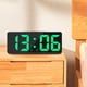 thumbnail image 3 of Reloj despertador electrónico digital, USB, pantalla grande, función de repetición, 2 alarmas regulables. Verde, 3 of 8