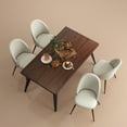 thumbnail image 3 of Homy Casa 5-Piece Dining Set, Faux Walnut Rectangular Table with Upholstered Chairs, 3 of 11