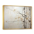 thumbnail image 2 of Designart "Tree Monochrome Of Gray I" Floral Floater Framed Canvas Art Print, 2 of 7
