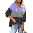 thumbnail image 1 of Puntoco Moda Mujer Cremallera Cuello en V Jersey tops Blusa de manga larga con capucha Sudadera Puntoco Puntoco-2638, 1 of 7