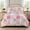 Pink, variant on Psoiuetr Queen Comforter Set Pink Spring Floral Comforter Queen Size Patchwork Flower Cozy Bedding Set 3 Pieces Cute