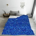 thumbnail image 5 of Bingfone Blue Circles Mosaic Print Flannel Fleece Blanket Throw Blanket for Bed,Sofa,Couch,Travel,Camping(80"x60" ), 5 of 8
