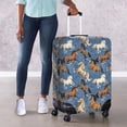 thumbnail image 4 of HELLHERO Horse Herds Anti Pollution Suitcase Sleeve for Friends, All Size Elastic Anti Scuff Suitcase Protective Cover, 4 of 7