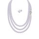 thumbnail image 1 of Set Collar Perlas Triple Aretes Zvezda Plata 0.925 Mujer lila Unitalla, 1 of 4