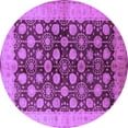 thumbnail image 1 of Ahgly Company Indoor Round Oriental Purple Industrial Area Rugs, 8' Round, 1 of 4