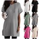 thumbnail image 1 of Fiudx Ofertas de La Semana Blusas de Manga Corta con Capucha y Bolsillos de Color Sólido Informal a La Moda para Mujer, 1 of 7