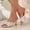 Beige, variant on Women's Lace Pointed Open Toe Stiletto Heel Slides Sandals Comfortable Mesh Hollow Out Slip On High Heels Sandals Casual Wedding Prom Party Dressy Shoes Beige 8.5(41)
