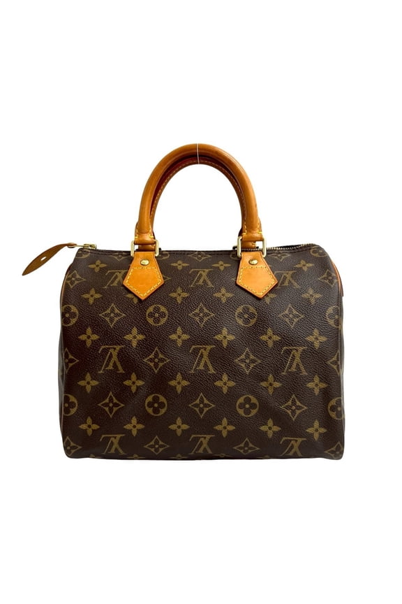 Pre-Owned LOUIS VUITTON Speedy 25 Monogram Leather Handbag Mini Boston Bag Brown 35254 (Good)