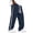 Navy, variant on Dagugfen Athletic Pants for Men Loose Fitted Drawstring Elastic Waist Summer Outdoor Basketball Workout Full Length Pants for Men