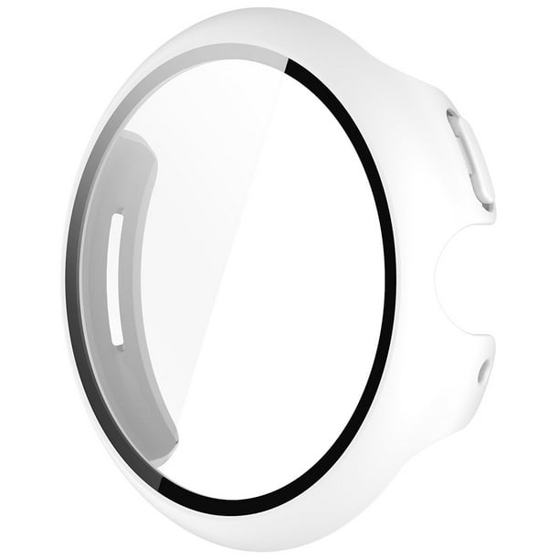 Tempe Glass+Cubierta PC Shell Film Cover para Google Pixel Watch3 41MM() Rojo Blanco
