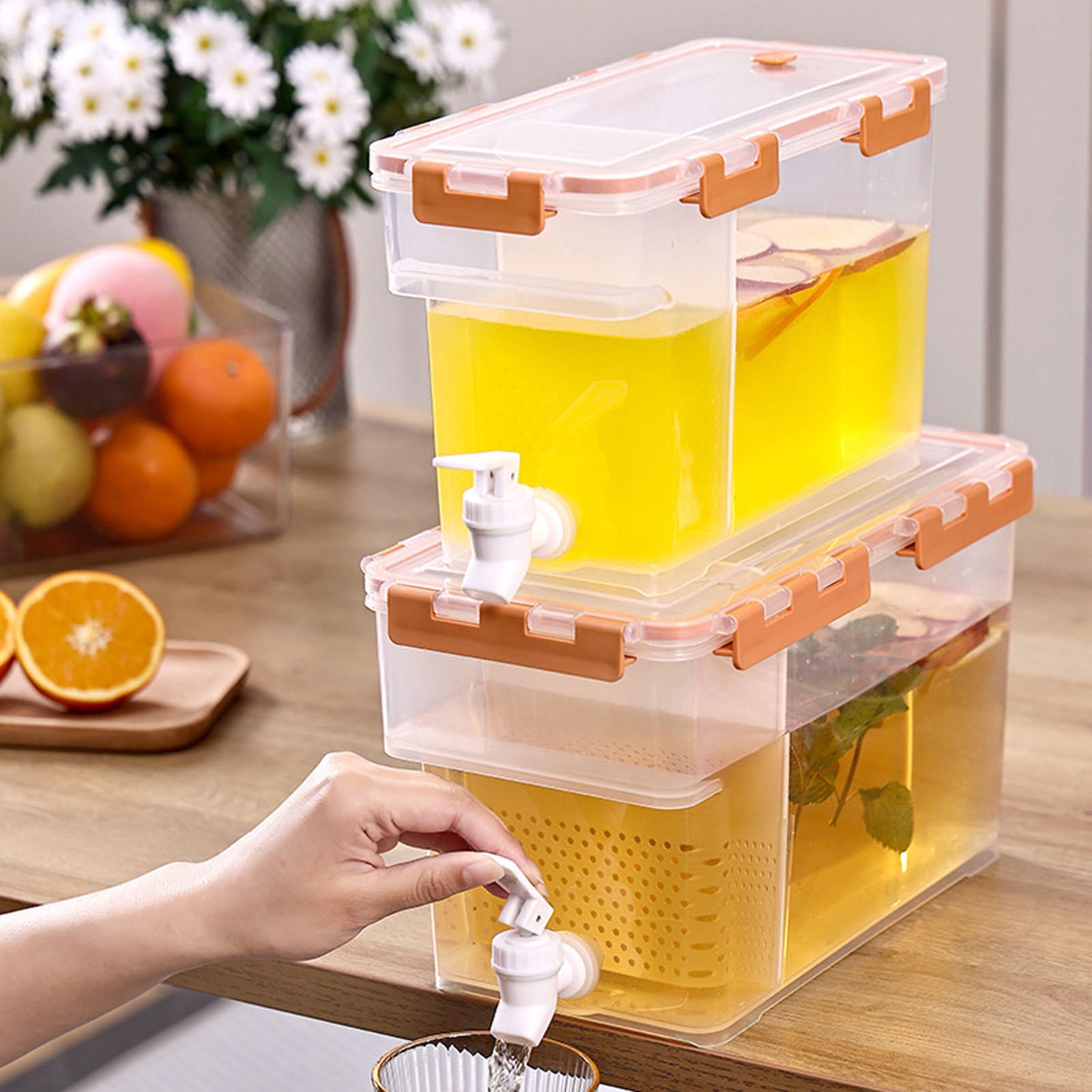 BOKYAN 3.5L Food‑Grade PP Cold Water Dispenser with Spigot, Rubber Seal, 3‑Hour Cooling, Space‑Saving Design
