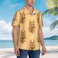 thumbnail image 2 of Lsque German Shepherd Dog pattern Hawaiian Shirt for Men, Unisex Summer Beach Casual Short Sleeve Button Down Shirts-3X-Large, 2 of 9