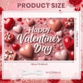 thumbnail image 2 of Pink Happy Valentine's Day Banner 3D Heart Design Valentine's Day Display Polka Dot Heart Glossy Heart Love Theme Backdrop for Valentine's Day Party Romantic Date Night Couple Anniversary Celebration, 2 of 3