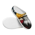 thumbnail image 3 of Daiia American Bald Eagle Print Women’s Fuzzy Slippers Memory Foam Lightweight House Shoes Cozy Loafer Flannel House Shoes-35/36, 3 of 7