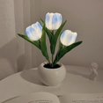 thumbnail image 1 of Led Tulip Night Light Simulation Flower Table Lamp Home Decoration Atmosphere Lamp Romantic Potted Gift For Office/room/bar/cafe, 1 of 5