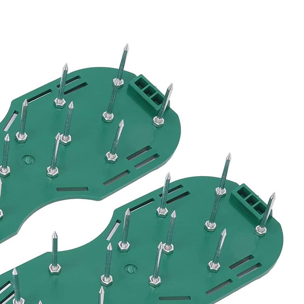 golytefs Lawn Aerator Shoes Aerator Spiked Sandals with Adjustable Strap Gardening Aerator Sandals Anti-slip for Aerating Lawn Soil