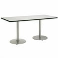 thumbnail image 7 of KFI Studios Mode 3' x 8' Counter Height Dining Table, Grey Nebula, Black Base, 7 of 7