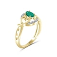 thumbnail image 2 of 1/3 Carat T.G.W. Emerald And White Diamond Accent 14k Gold Over Silver Ring, 2 of 4