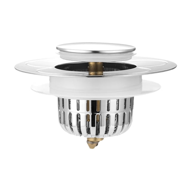 Colador de desagüe para fregadero de cocina, desagüe para lavabo de baño, colador de fregadero universal portátil de tipo prensa fácil de usar