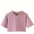 thumbnail image 3 of Women's Fleece Warm Short Sleeve Top T-Shirt for Shoulder Waist Protection Soft Solid Color Casual Daily Wear Loungewear Travel Fashion Essential Gift for Women | CSEONE,Pink XL, 3 of 9