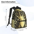 thumbnail image 2 of Balery Gold Spider On The Web Mochila para Mujeres y Hombres, Mochila Ligera Casual para Viajes, Mochila Clásica Básica para la Universidad, 2 of 6
