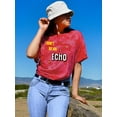 thumbnail image 2 of Don't Be An Echo Slogan. Tie Dye Crystal Women -Image by Shutterstock, Female Medium, 2 of 4